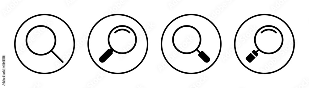 Search icon set illustration. search magnifying glass sign and symbol Search icon set illustration. search magnifying glass sign and symbol