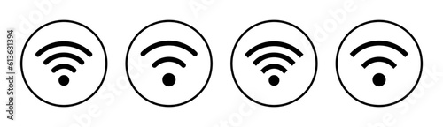Wifi icon set illustration. signal sign and symbol. Wireless  icon