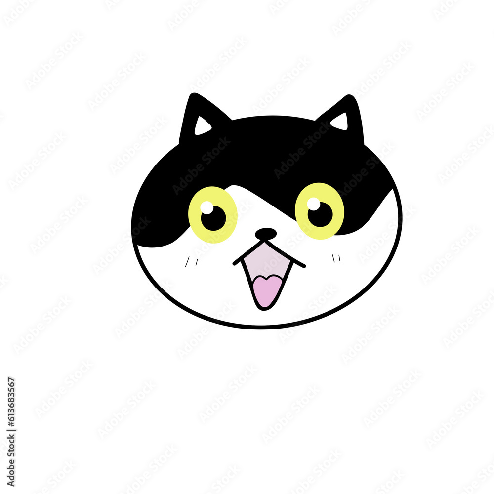 Face cat character 