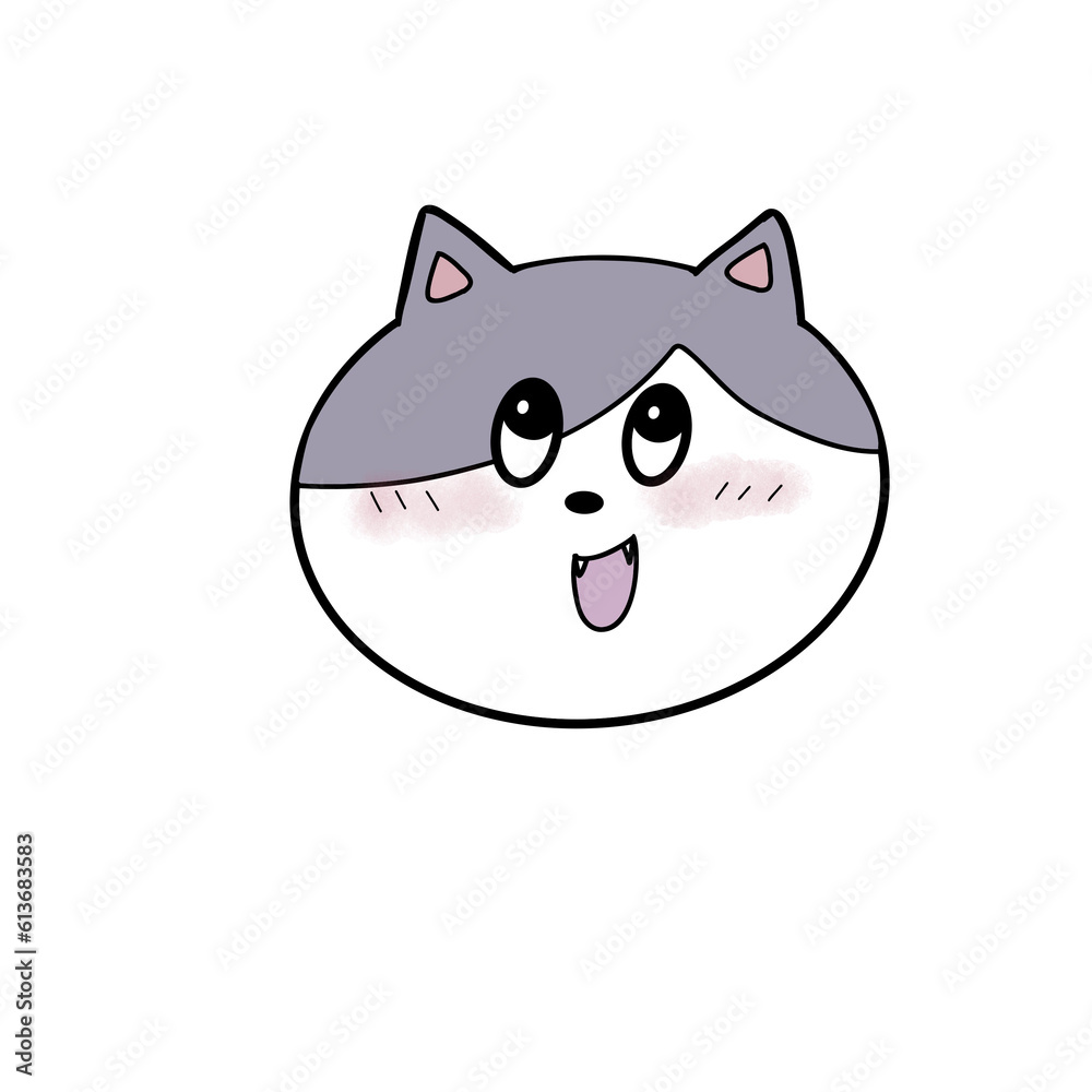 Face cat character Face cat character