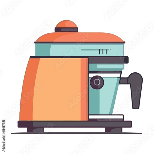 Old fashioned coffee maker with metal handle