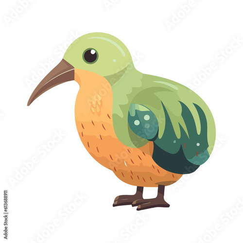 Cheerful kiwi tropical bird