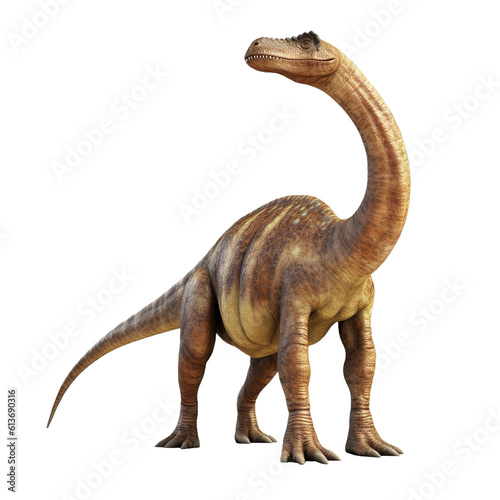 Diplodocus, Brontosaurus dinosaur on transparent background Generative AI   © mooxlabs