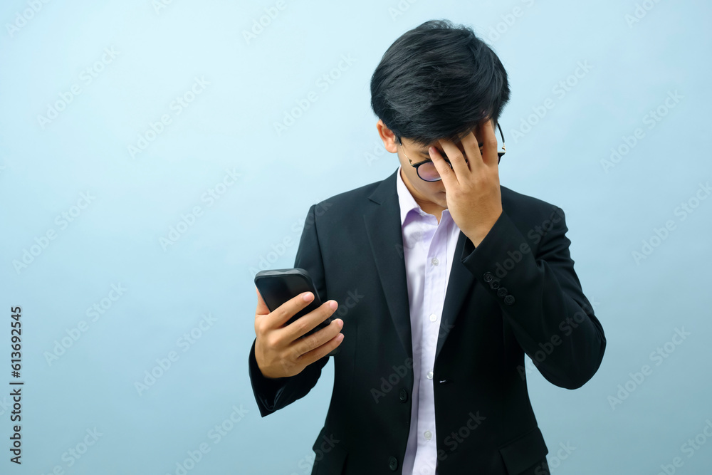 Portrait of businessman talking on phone. Portrait of businessman talking on phone.