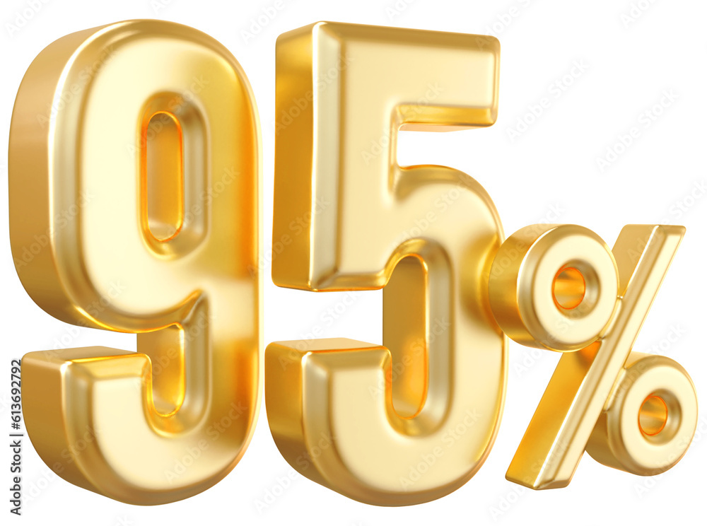 95 Percent Gold Number 3D