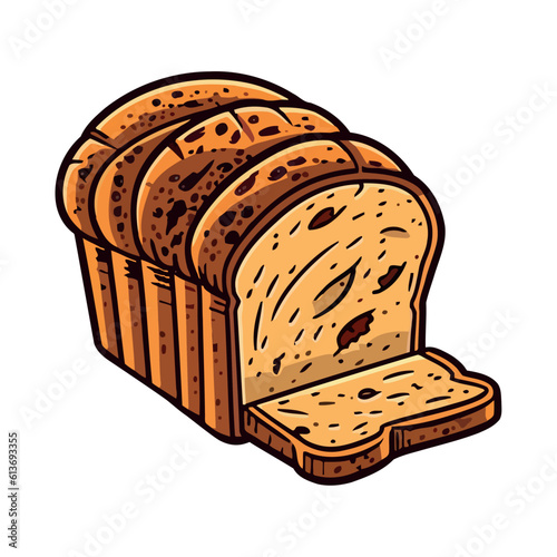 Freshly baked bread in a wheat field