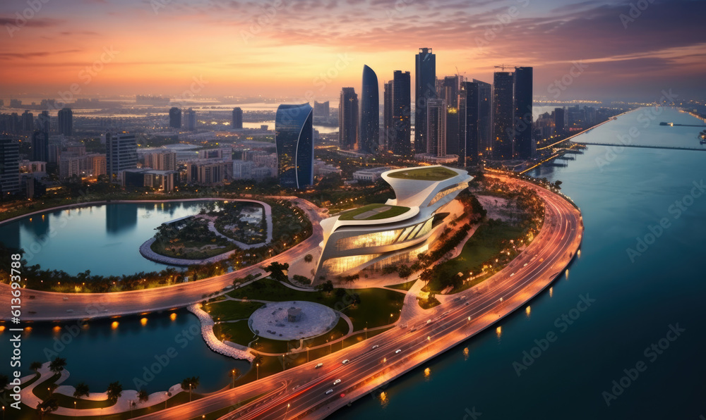 Architectural Marvels Abu Dhabi's Majestic Skyscrapers Piercing the