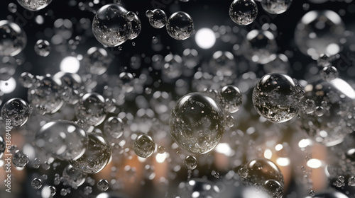 water drops on glass. Generative Ai. 
