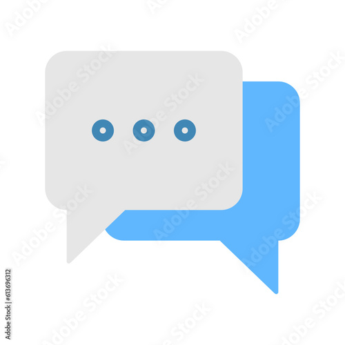 Chat flat icon for conversation, communications, contact, and message logo