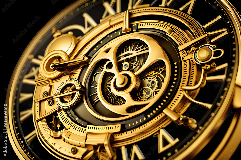 golden watch  created using AI Generative Technology