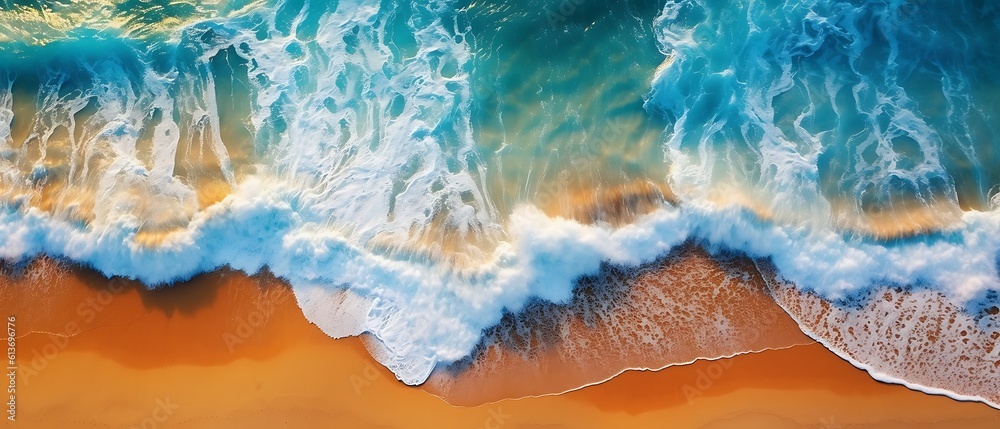 Capture the breathtaking sight of crashing waves on the shoreline with an overhead photo. Immerse yourself in the beauty of tropical beach surf and indulge in the abstract aerial view of the ocean. Capture the breathtaking sight of crashing waves on the shoreline with an overhead photo. Immerse yourself in the beauty of tropical beach surf and indulge in the abstract aerial view of the ocean.