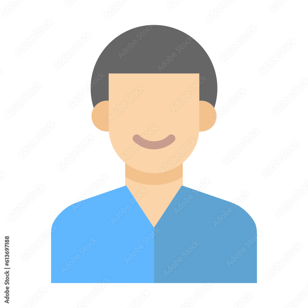 Profile flat icon for people, user, interface, avatar logo
