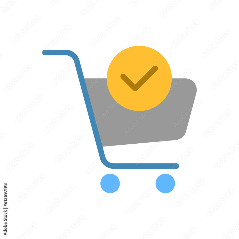 Checkout flat icon for commerce and shopping, check out, online shopping, checkmark, tick, purchase, cart logo Checkout flat icon for commerce and shopping, check out, online shopping, checkmark, tick, purchase, cart logo