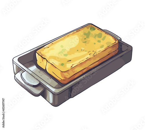 Fresh gourmet bread on plate, healthy eating