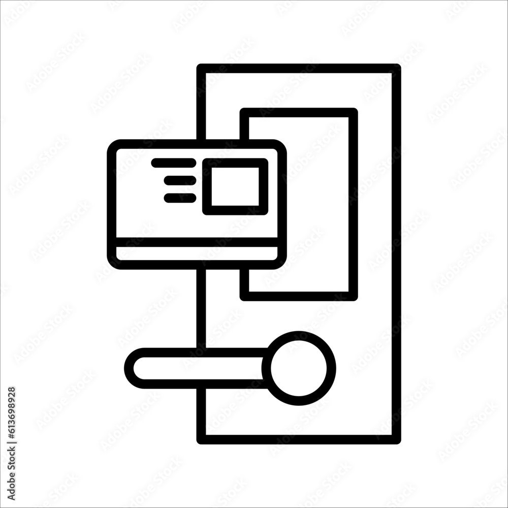 Hotel services, Simple thin line hotel icon, vector icon design, on white background. Hotel services, Simple thin line hotel icon, vector icon design, on white background.