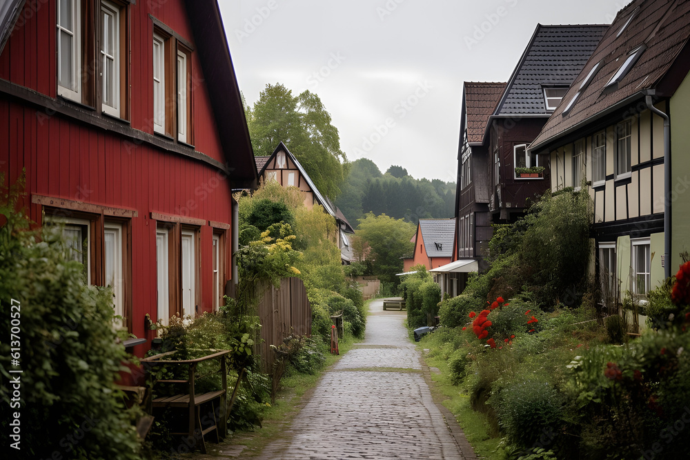 Beautiful houses in the village,germany