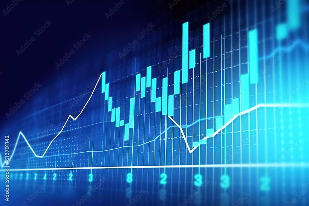 Securities trading market map analysis background