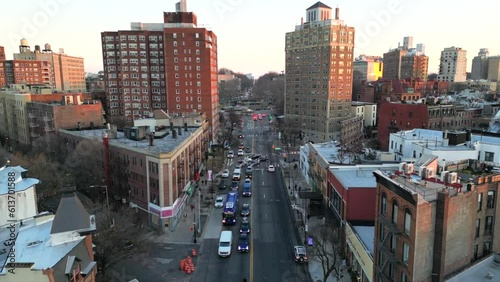 Scenic Aerial View of Flatbush and Park Slope Brooklyn  During Sunset - Pt. 4