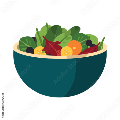 Fresh vegetables and herbs make a healthy meal