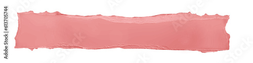 pale red paper ripped texture message torn Isolated for photo effect on white background