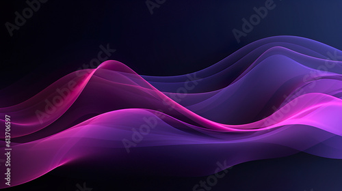紫色の曲線模様の背景 Generative AI