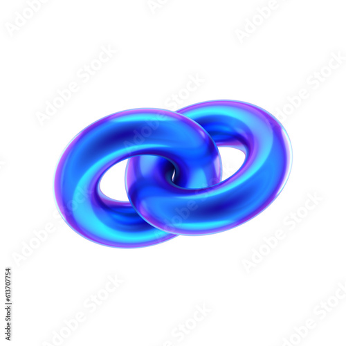 3D ABSTRACT PURPLE METAL OBJECT RENDER