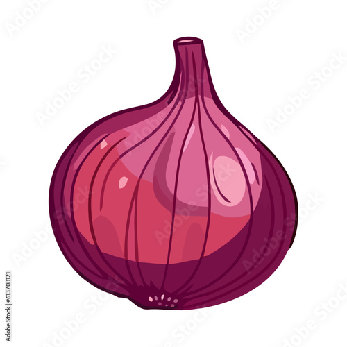 Fresh onion, ripe and organic seasoning icon