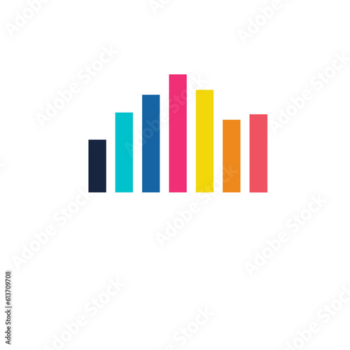 simple data analytics company logo vector illustration template design