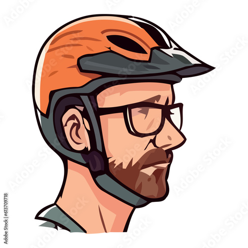 Wallpaper Mural Man avatar with cycling helmet Torontodigital.ca