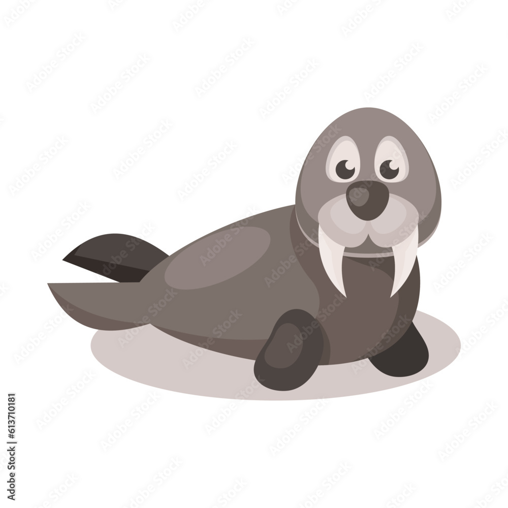 Fototapeta premium Vector illustration of seal and sea sign.