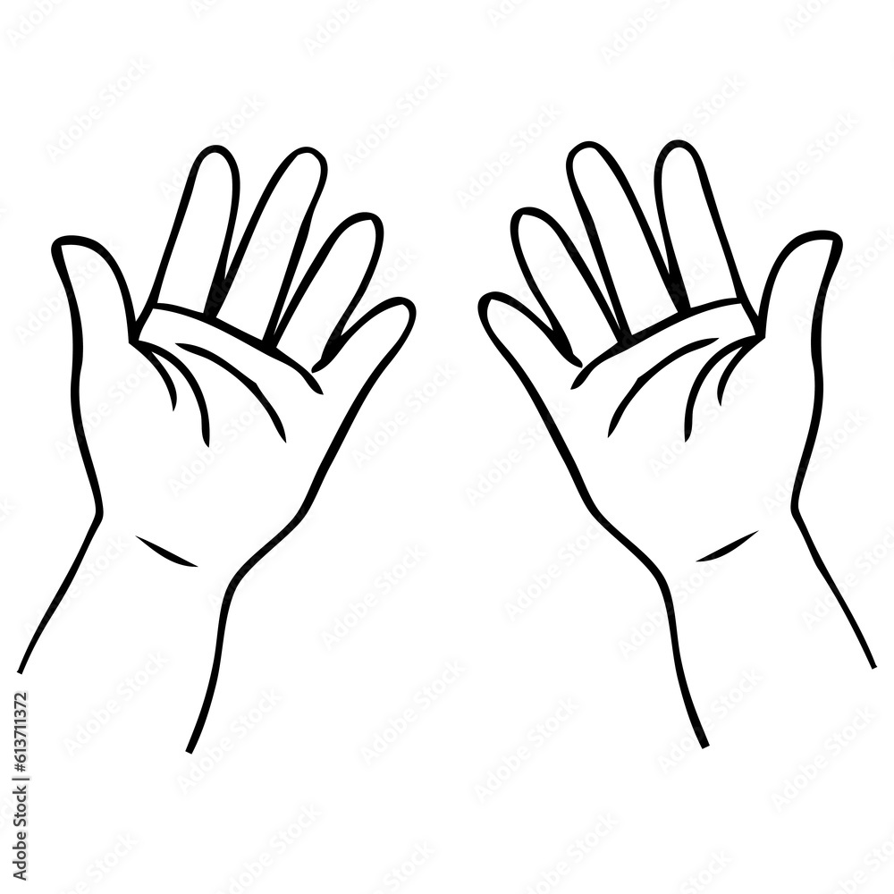 human hand outline vector illustration human hand outline vector illustration