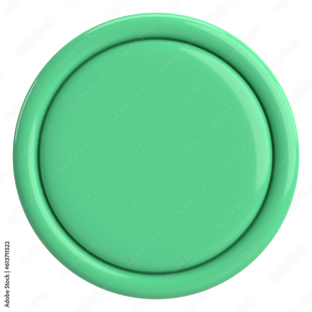3D circle button. Empty button. 3D illustration. 3D circle button. Empty button. 3D illustration.