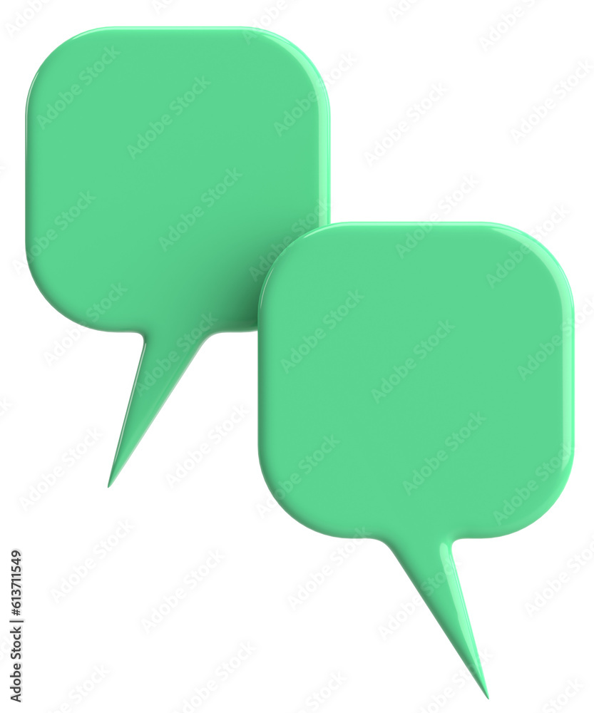 Speech bubble. Chat bubble. 3D illustration.