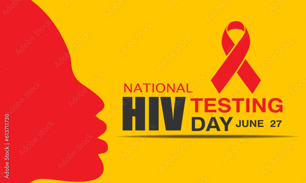 HIV Testing day. June 27. Annual health awareness concept for banner, poster, card and background design. Vector illustration
