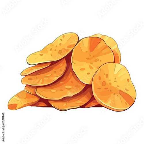 fresh potatoes chips snack icon
