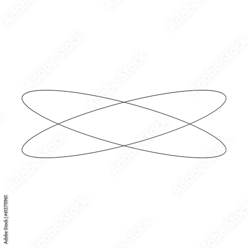 illustration of an orbit line isolated
