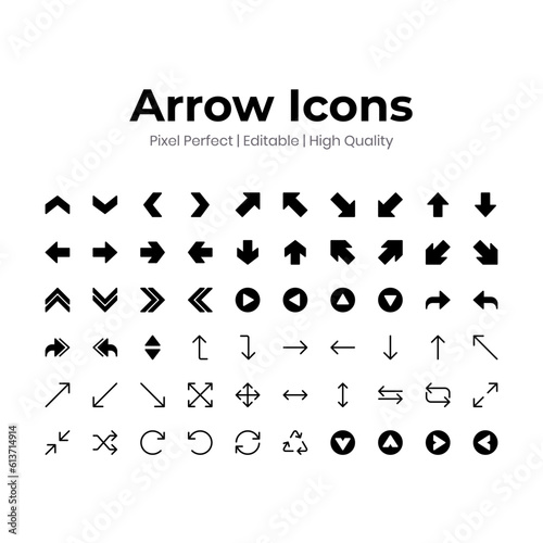 High quality perfect pixel and editable icon set for UI. Set of vector icons isolated on white background.