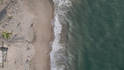 Overhead drone shot of Rosita Beach in Puerto Vallarta, Jalisco, Mexico photo