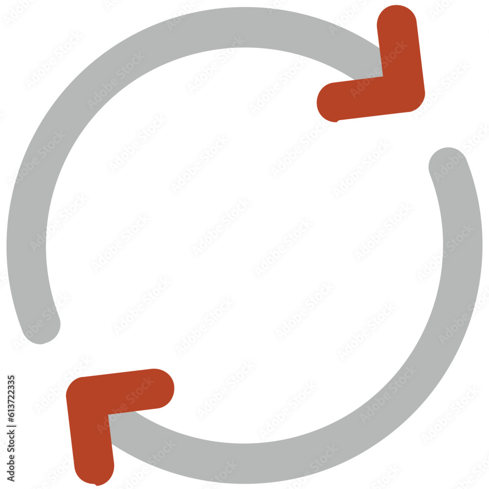 Rotating arrows, concept of synchronization icon Rotating arrows, concept of synchronization icon