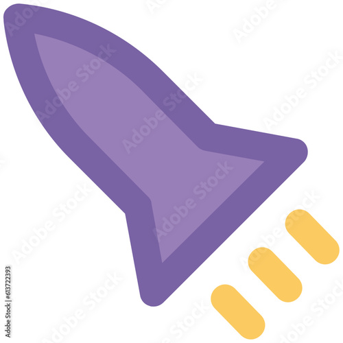 Icon of missile is showing the concept of business launch 