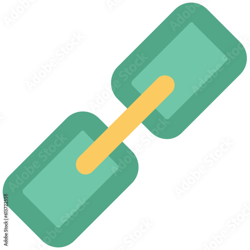 Link building flat icon of linkage 
