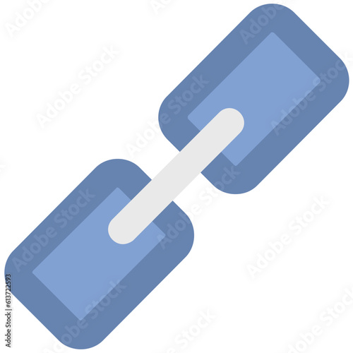 Link building flat icon of linkage 
