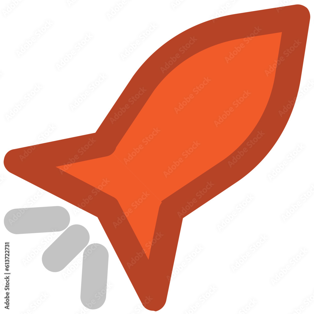 An editable flat icon of spaceship An editable flat icon of spaceship