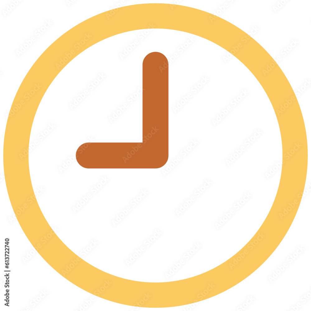 Scalable flat icon of wall clock Scalable flat icon of wall clock