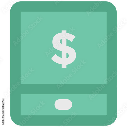 Flat rounded icon of graph 