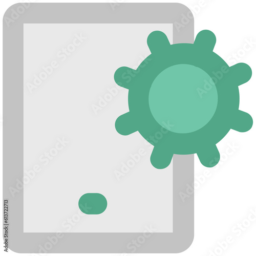 Flat rounded icon of graph 