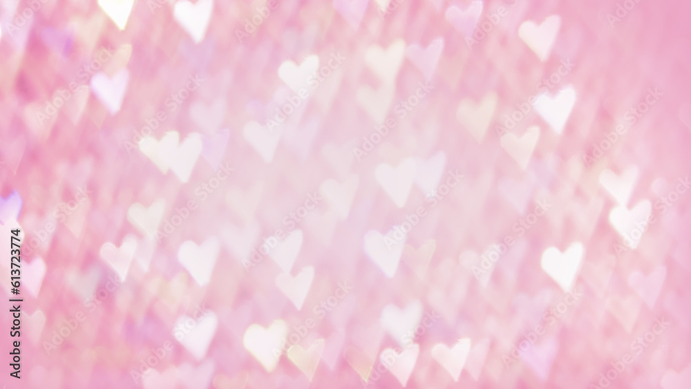 Bokeh heart. Background for Valentine's Day, pink, festive, soft,