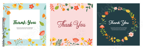 Thank you lettering greeting card. Thank you calligraphy handwritten card template background.
