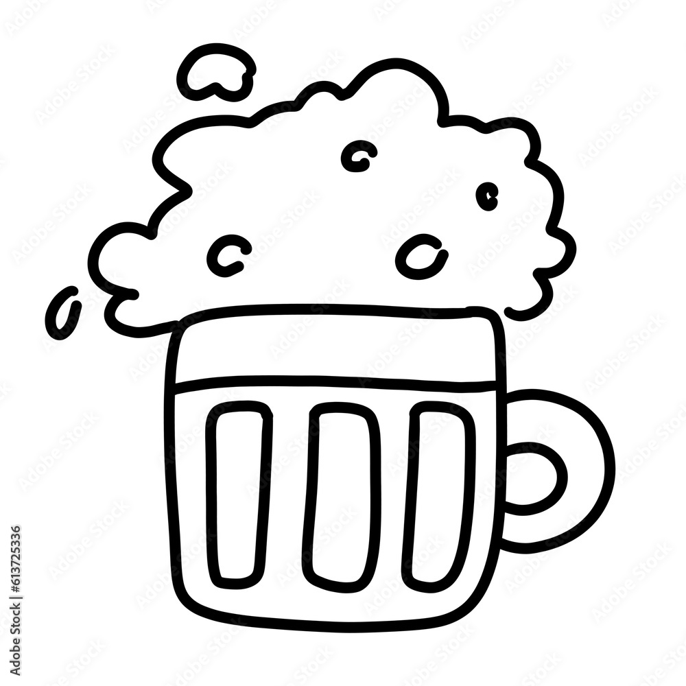 beer cartoon doodle icon beer cartoon doodle icon