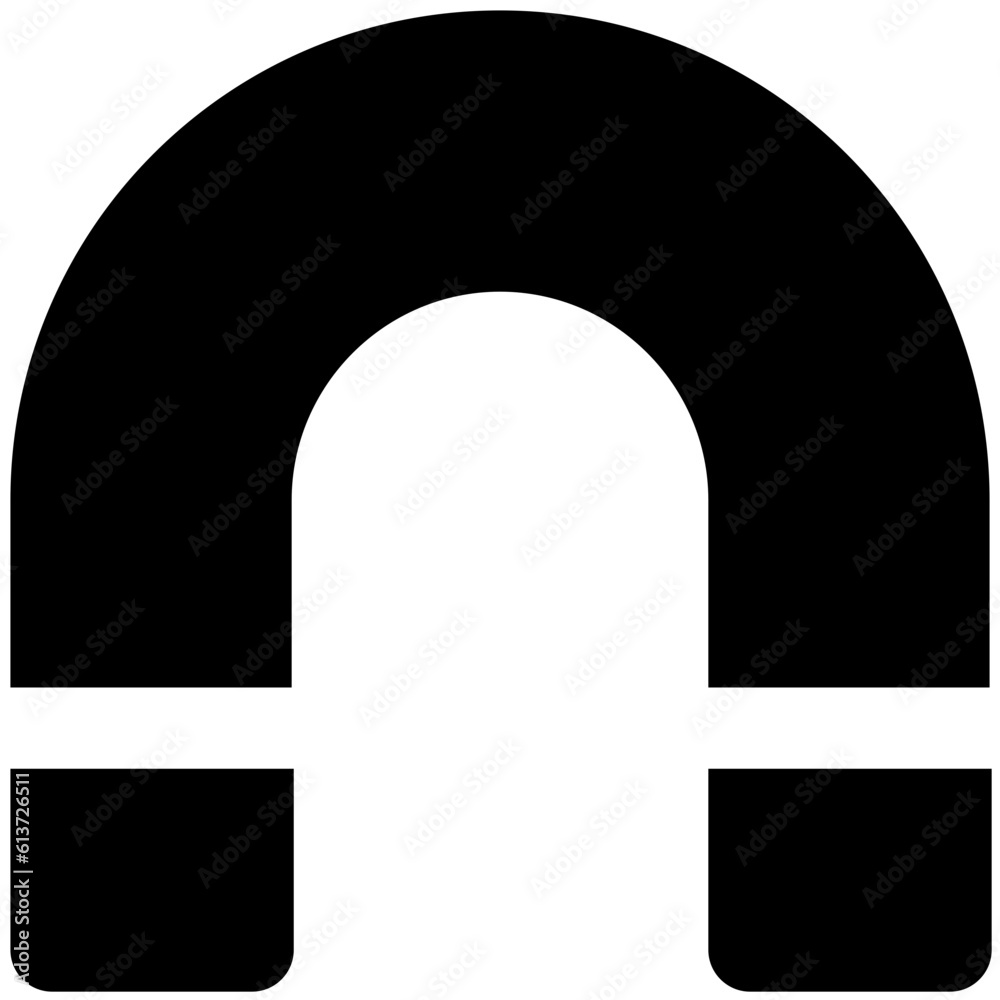 Easy to use flat icon of magnet 